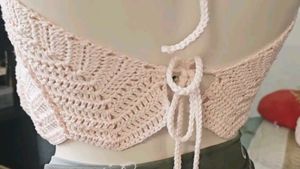 Green Crochet Halter Top