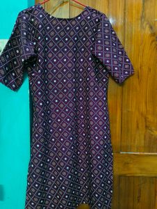 💜 Stylish Printed Purple Kurti | Casual &amp; Comfort