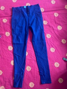 High Waisted Blue Skinny Jeggings