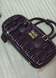 Miu-Miu Black Quilted Leather Ba
