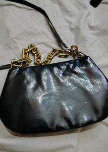 Chic Black Patent Clutch Bag