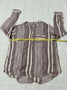 Boho Print Button-Up Tunic