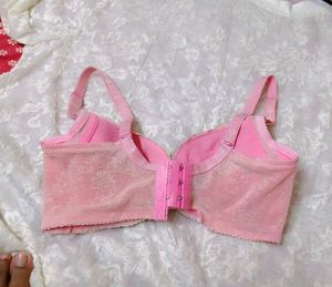 Elegant Pink Lace Bra