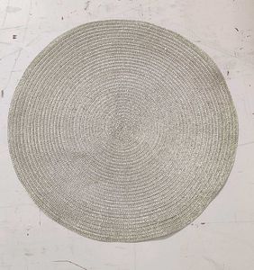 Gold Round Woven Accent Table Mat 38.5cm