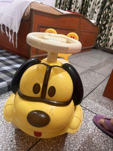 Yellow Dog Ride-On Car