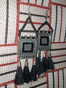 Bohemian Tassel Square Earrings