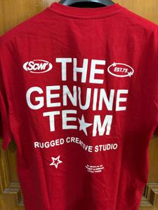 Zara Red Graphic T-Shirt Relaxed Boxy Fit M