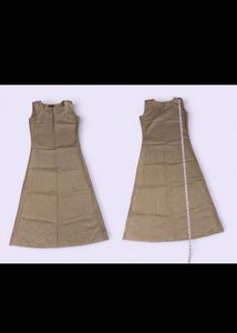 Stylish Beige Kurta with Black Net Sleeves