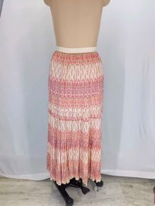 Boho Print Tiered Maxi Skirt