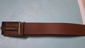 Benetton Leather Belt Brown