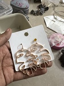 Unique Leaf &amp; Flower Earrings Set