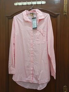 Chic Pink Button-Up Shirt