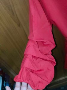 Chic Red Peplum Top