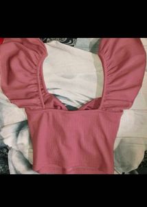 Ruffled Sleeve Crop Top