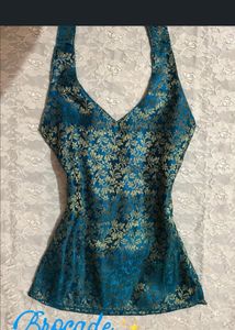 Vintage Brocade halter top