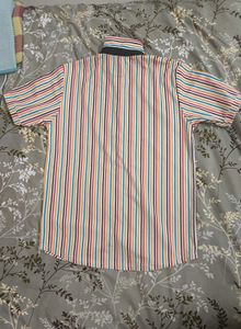 Striped Short Sleeve Shirt Size(XL)