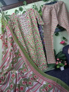 Green Kurta Set with Dupatta