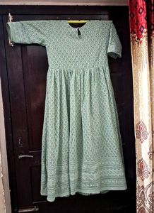 Pista Green Sequin Embroidered Maxi Dress