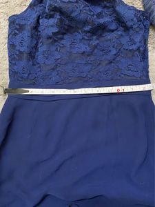 Elegant Navy Lace Formal Dress