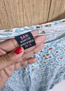 Cute Blue Printed Kurta
