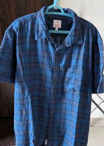 Indian Terrain Blue Plaid Shirt