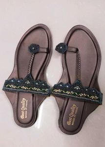 Embellished Flat Sandals