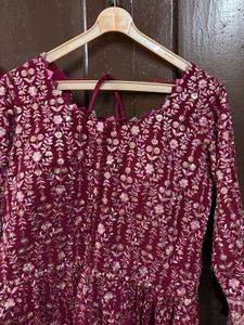 Designer Kurta Set with Sharara Pants