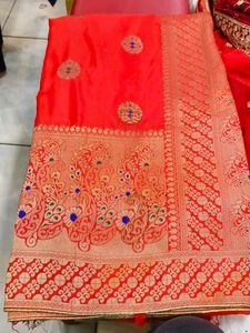 Elegant Red Banarasi Silk Saree