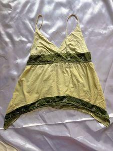 imported whimsical fairy green strappy top