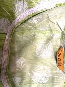 Green Printed Kurta Set with White Palazzo