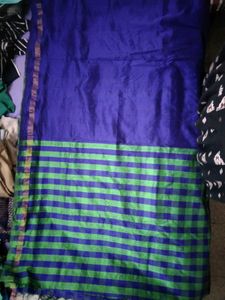 Elegant Blue &amp; Green Saree