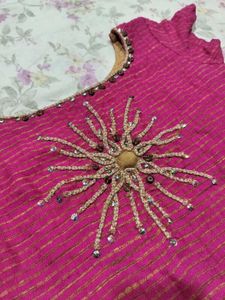 Embellished Pink Kurta