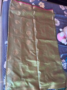 Price Drop Beautiful Mint Green Dual Tone Saree