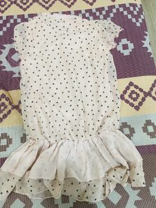 Very Pretty Unused Partywear Polka Dots Long Top