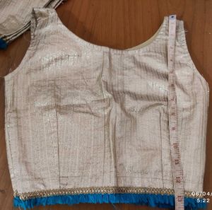 Elegant Gold Brocade Blouse