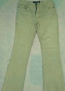 Beige Bootcut Jeans