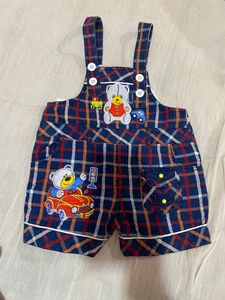 2 Set Baby Dungrees And One Shorts Tshirt Pair