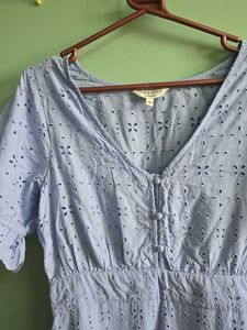 Light Blue Eyelet Dress