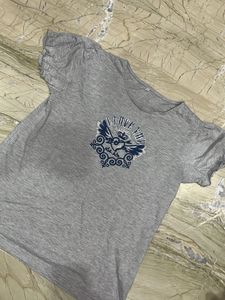 Grey "I Love You" Graphic Tee