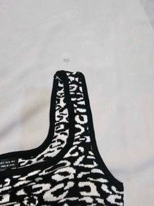 Shein Leopard Knit Crop Top