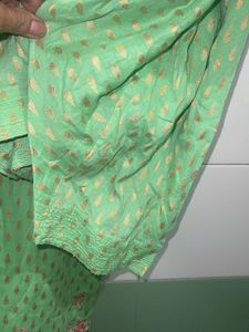 Green Embroidered Kurta Set