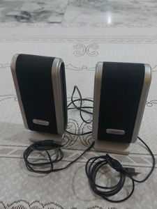 2 Pcs Zebion USB Computer Speakers Portable