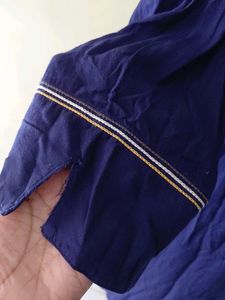 Vibrant Blue Embroidered Kurti