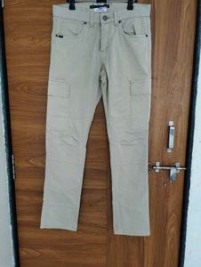 Men's Beige Cargo Pants