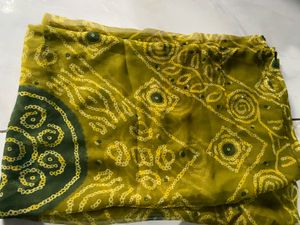 Boho Bandhani Print Saree