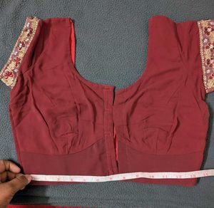 Maroon Embroidered Blouse