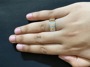 LV STONE STUDDED RING Antitarnish