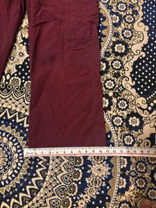 Men's Maroon Cargo Pants