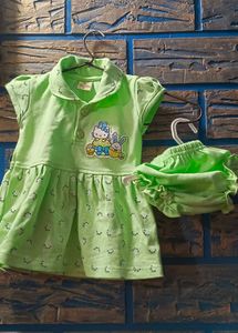 Cute Hello Kitty Dress &amp; Bloomers Set