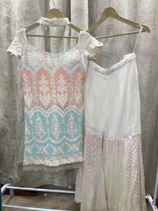 Designer Sequined Kurta Set with sharara
